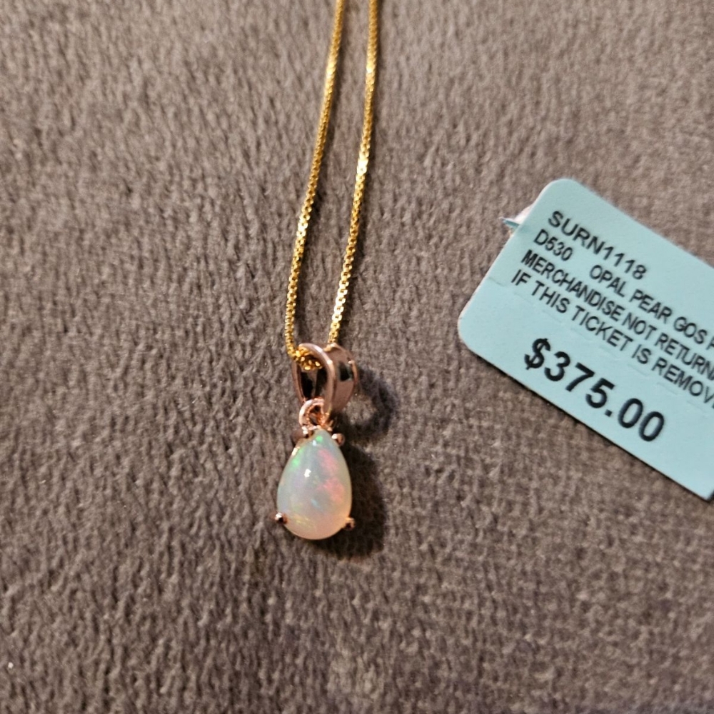LeVian opal and gold necklace